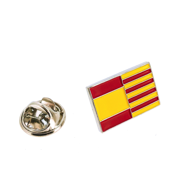 Pin de solapa de la Bandera Cataluña y España - Gemelolandia