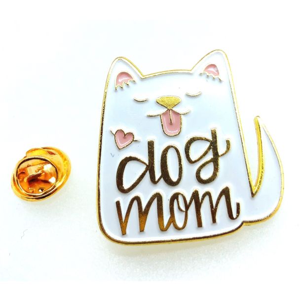 Pin de Solapa Dog Mom Modelo 2 35x30mm-Gemelolandia