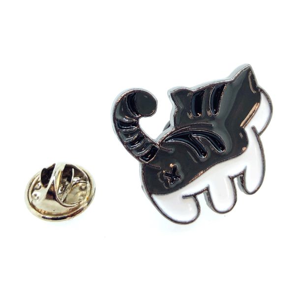 Pin de Solapa Gato de Espaldas Modelo 2 25x25mm