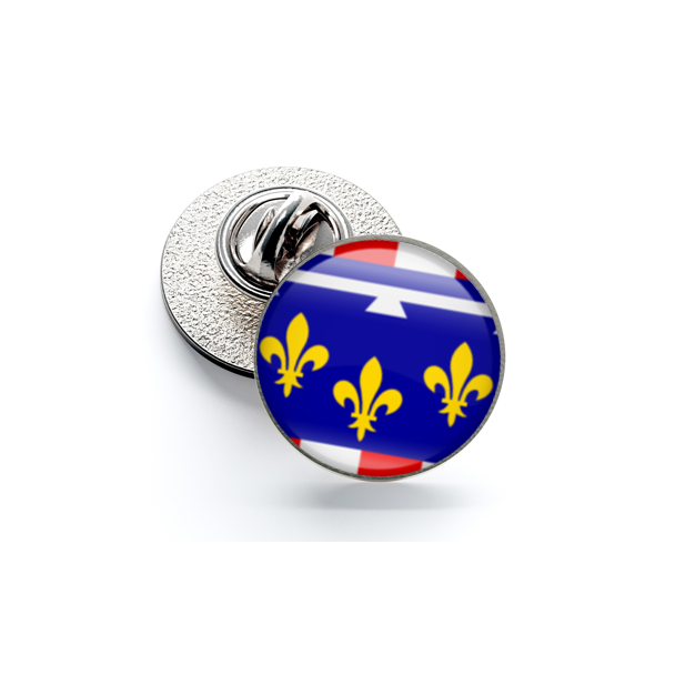 Pin de Solapa Magglass Banderas Regiones Francia Centre-Val de Loire - Gemelolandia