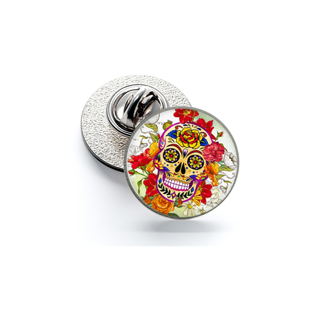 Pin de Solapa Magglass Calavera Catrina Nº22 16mm - Gemelolandia