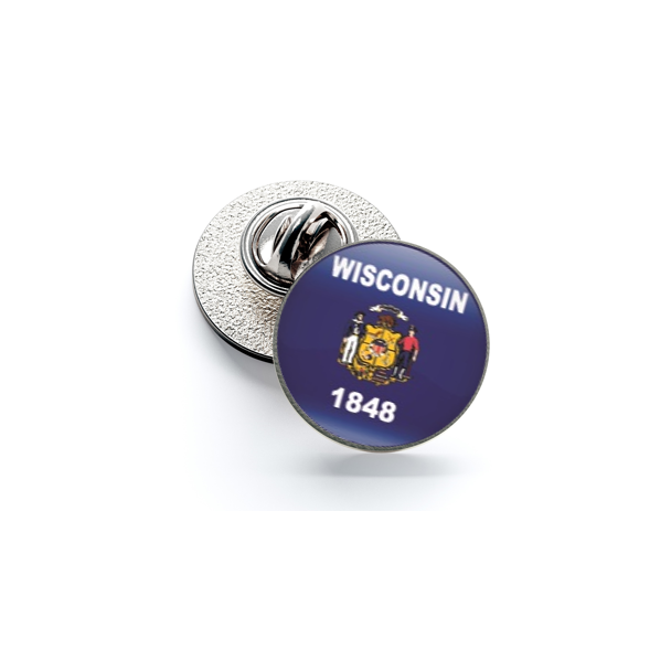Pin de Solapa Magglass Estado Wisconsin 16mm - Gemelolandia