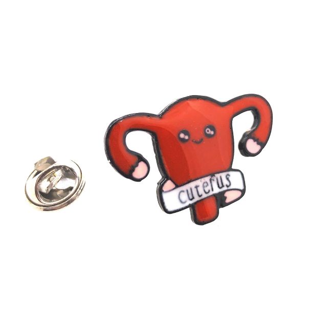 Pin de Solapa Útero Femenino 30x20mm-Gemelolandia