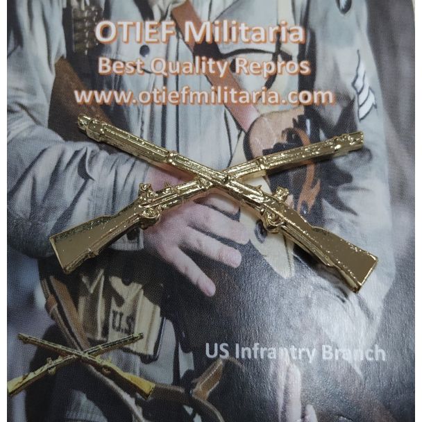 Pin de Solapa US Infantry Branch Crossed Rifles 40mm - Gemelolandia