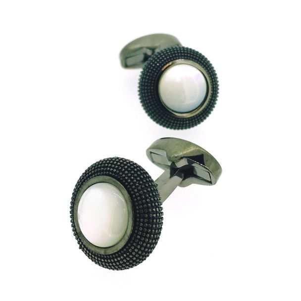Gemelos de Camisa Rawjco Life Nacar and Gun Metal - Gemelolandia