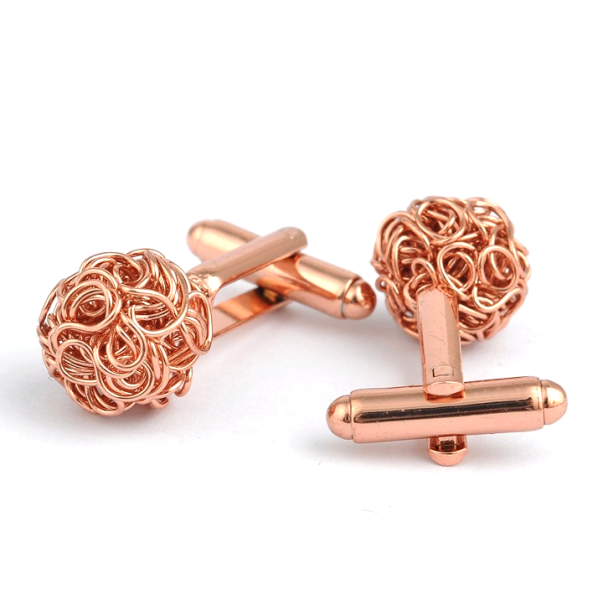 Gemelos de Camisa Borla Secession Rose Gold Plated Cufflinks 4