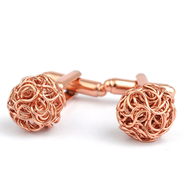 Gemelos de Camisa Borla Secession Rose Gold Plated Cufflinks 01