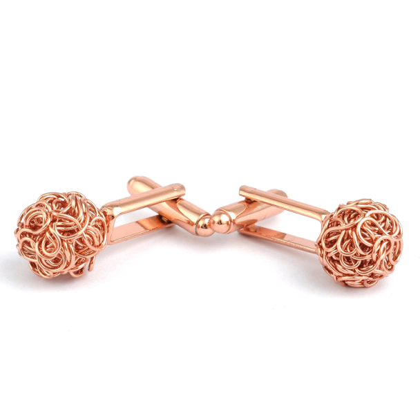 Gemelos de Camisa Borla Secession Rose Gold Plated Cufflinks 2