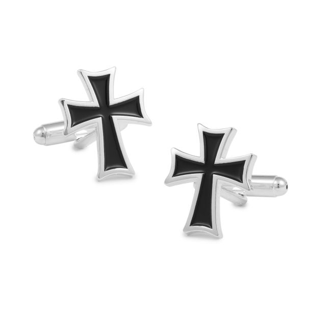 Gemelos de Camisa Cruz teutónica negra - gemelolandia