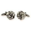 Gemelos Borla Nudo Acero Stripes and Holes 03