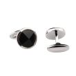 Gemelos de Camisa Piramidal Brigth Black 16mm - Gemelolandia
