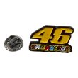 Gemelolandia | | Pin Decorativo con Número 46 de Motociclismo | Insignia Deportiva Número 46 Amarillo y Azul
