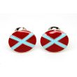 Gemelos para camisa de Bandera Red and Blue Cross 05