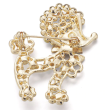 Broche Caniche Cristal 3,7 x 4,6 cm - Gemelolandia