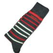 Calcetines Hugo Boss Talla 43-46 rayas naranjas, grises y rojas, gris marengo 02