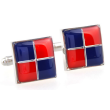 Gemelos para camisa Blue and Red in Square 01