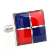 Gemelos para camisa Blue and Red in Square 03