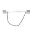Collar Bar Alfiler de Cuello Square Plated End with Chain 01