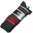Calcetines Hugo Boss Talla 39-42 rayas naranjas, grises y rojas, gris marengo 01