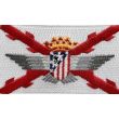Gemelolandia | Parche Termoadhesivo de 8x5 cm con Cruz de Borgoña y Escudo de Futbol Aviacion
