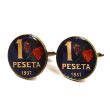 Gemelos de Camisa 1 Peseta Española II República 1937 01