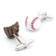 Gemelos de camisa Guante y pelota de baseball 15mm  - Gemelolandia