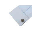 Gemelos de Camisa Stripped Rounded Gunmetal 04