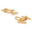 Gemelos de Camisa Trombón Dorado 25x07mm - gemelolandia