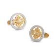 Gemelos de la Cruz de Alcántara en Dorado con detalles en Plateado - 20mm