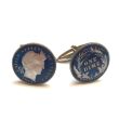 Gemelos Moneda One Dime USA 1914 AZUL 07