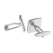 Gemelos para Camisa wedding Black and Blue Stripes 03