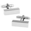 Gemelos para camisa Bricks Plain Sliver Plated 01