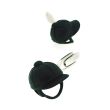 Gemelos para Camisa Casco de Jugador de Polo Negro 3D - Gemelolandia