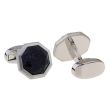 Gemelos para camisa Cristal Octogonal Bright Black Modelo 2 2-Gemelolandia