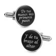 Gemelos para Camisa De Tus Manos Mis Primeros Pasos Negro - Gemelolandia