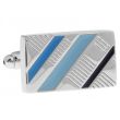 Gemelos para camisa Elegant Blue and Black Stripes 02