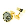 Gemelos para Camisa Mecanismo Gold Rounded Mod I 01