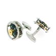 Gemelos para Camisa Mecanismo Steampunk Plated Rounded 01