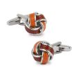 Gemelos para camisa Nudo Esmaltados Rojo y Naranja - Gemelolandia