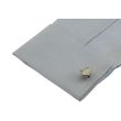 Gemelos para Camisa Oval Plateado y Blanco 4 - Gemelolandia