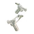 Gemelos para camisa Pistola Revolver Cristal
