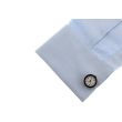 Gemelos para camisa Reloj de Cuazto Modelo Acero Negro 04