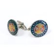Gemelos para Camisa Replica Moneda 1 Real Español Felipe V 1727 Escudo Anverso 02