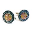 Gemelos para Camisa Replica Moneda 1 Real Español Felipe V 1727 Escudo Anverso 01