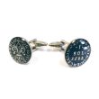 Gemelos para Camisa Replica Moneda 1 Sol Francia Louis XIV Año 1682 Azul Marino 02