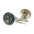 Gemelos para Camisa Replica Moneda 1 Sol Francia Louis XIV Año 1682 Negro Anverso Flor de Lis 01