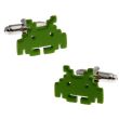 Gemelos para Camisa Space Invaders II Green  01