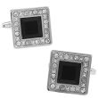 Gemelos para camisa Square Crystal Black 01