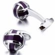 Gemelos para Camisa Striped Purple Enamel Balls 2