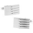 Gemelos para Camisa Wedding Elegant Stripes on Steel 01